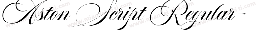 Aston Script Regular字体转换